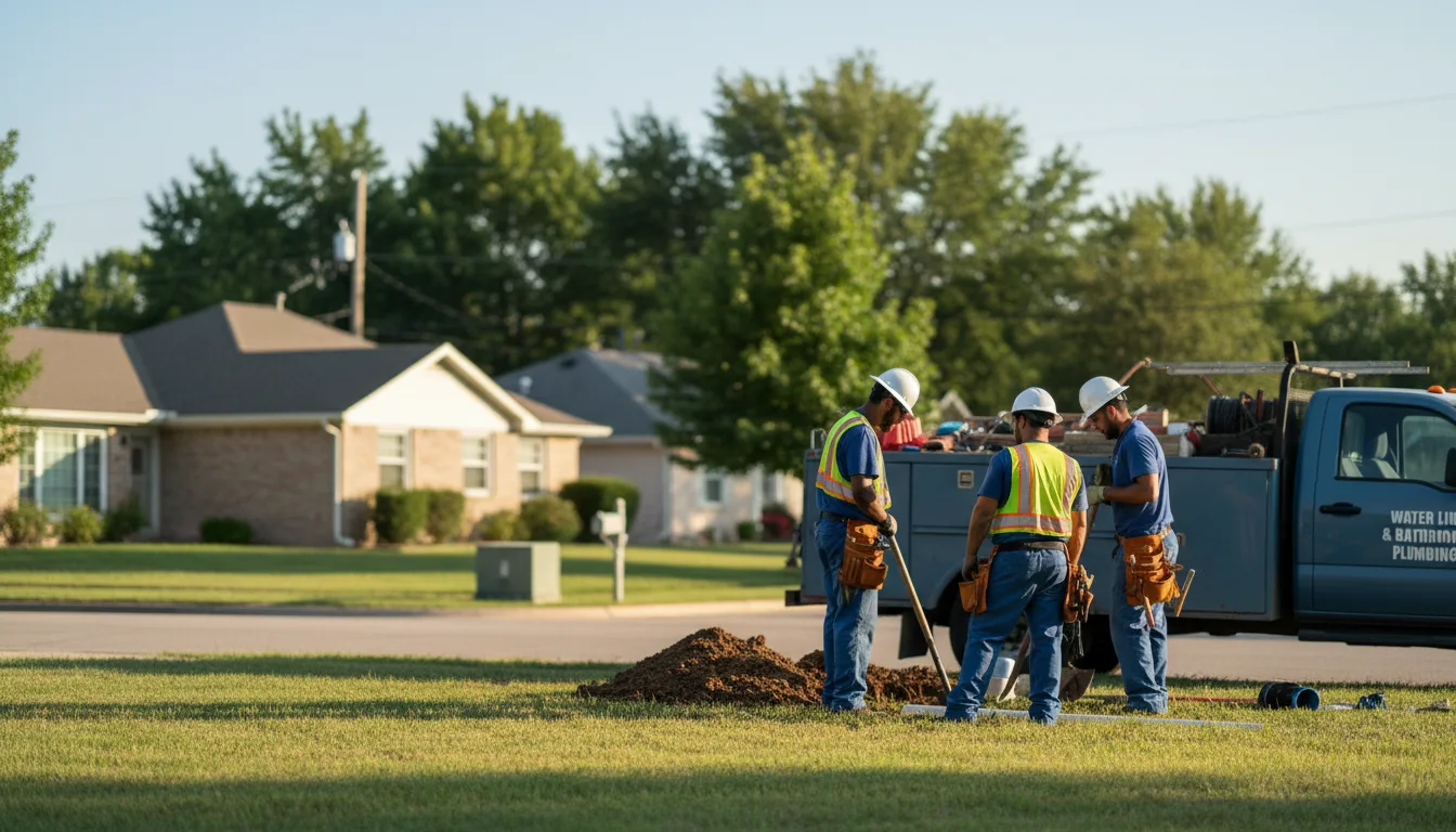 Residential water line and bathroom plumbing service in Saint Ansgar, IA